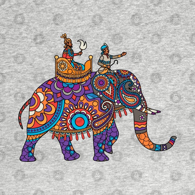 Indian ornate maharajah elephant by Mako Design 